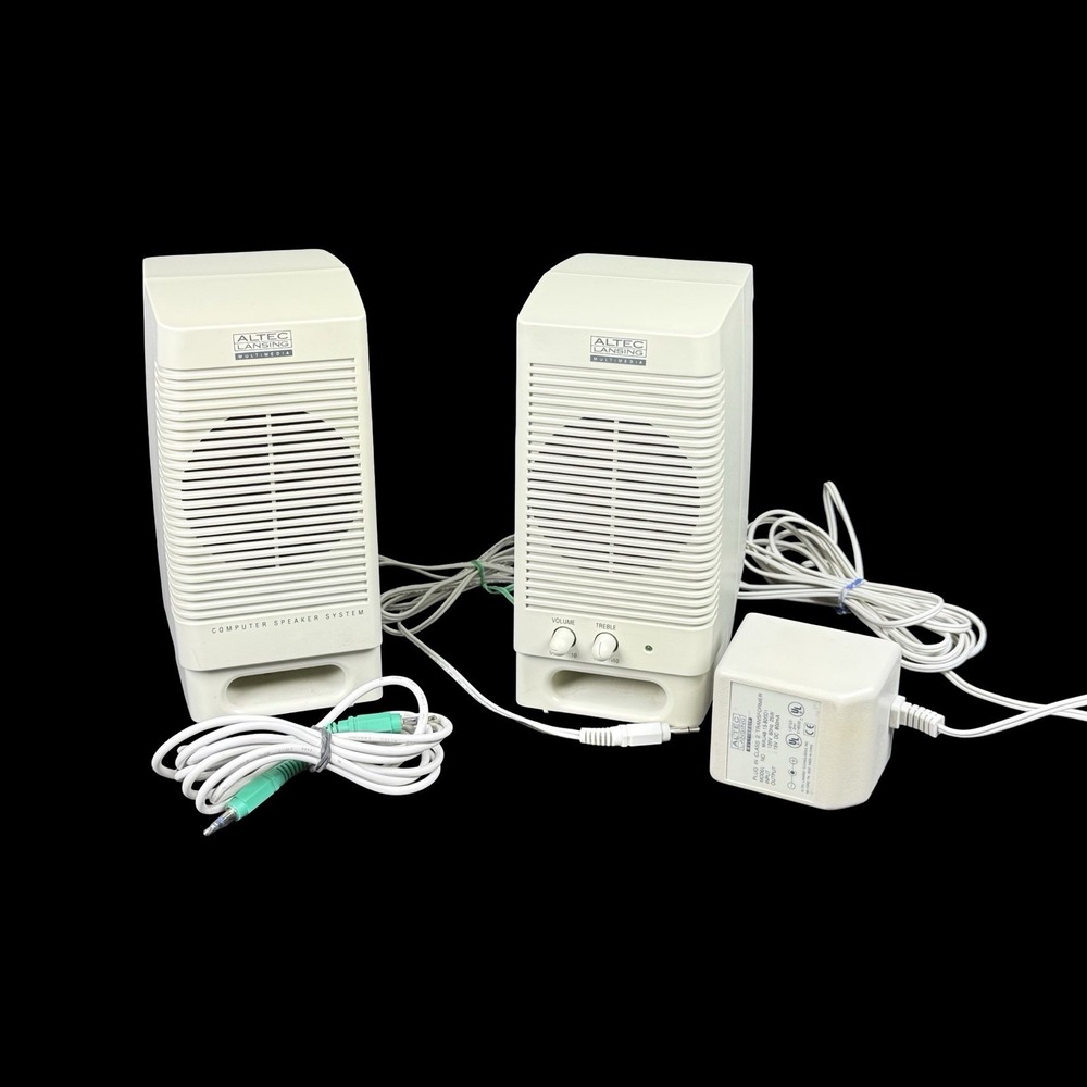 Altec Lansing ACS90 Multimedia Computer Speaker System Vintage Tested Works